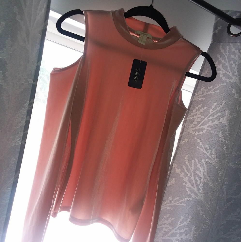 Forever 21 cropped shoulder long sleeve shirt